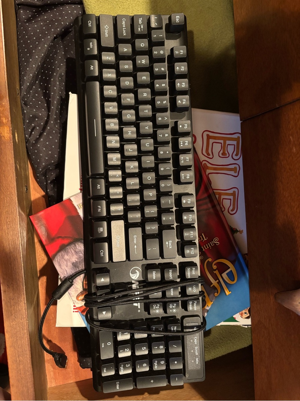 Compact Black Mechanical Keyboard for Home Office